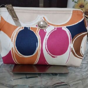 Coach Multicolor Graphic Cosmetic Bag